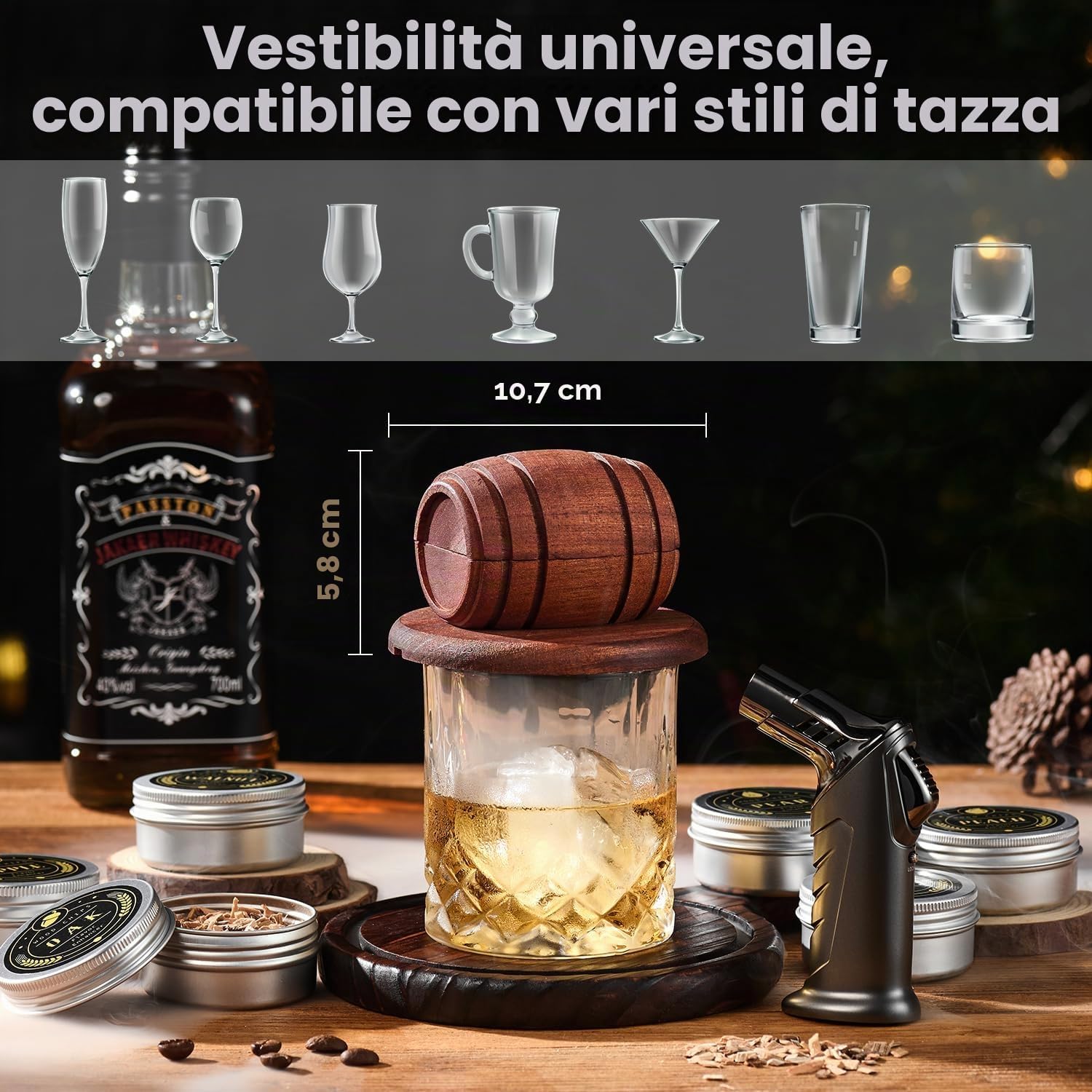 Affumicatore per cocktail con trucioli di legno – foto 3
