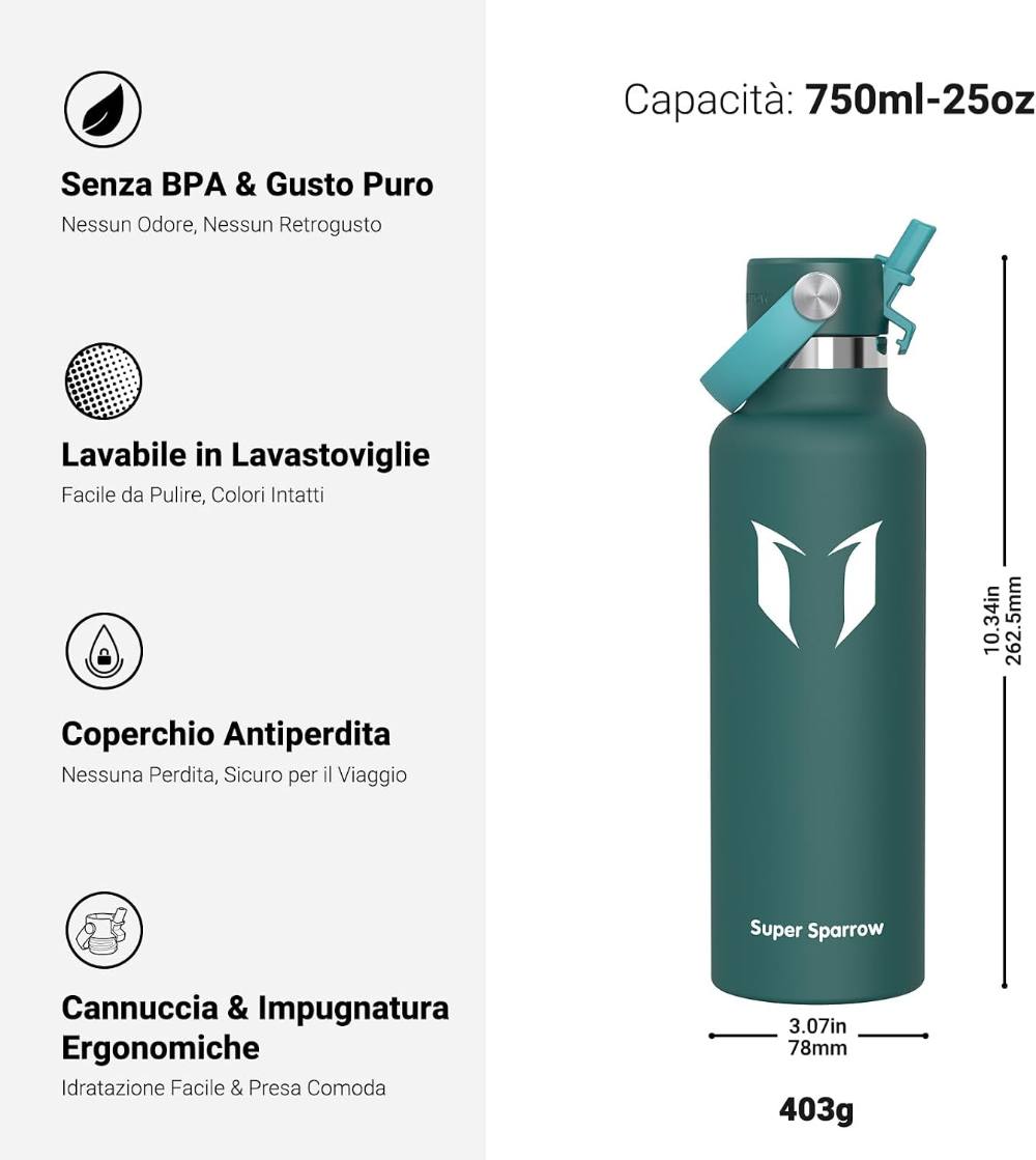 Borraccia termica in acciaio inox – foto 5