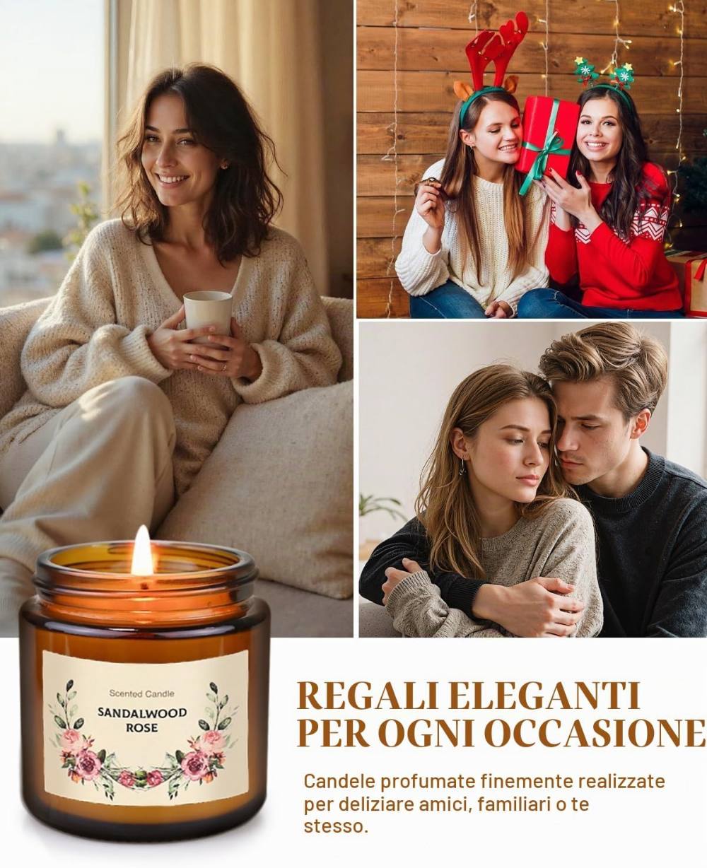 Candela profumata in cera di soia con vasetto riutilizzabile – foto 5
