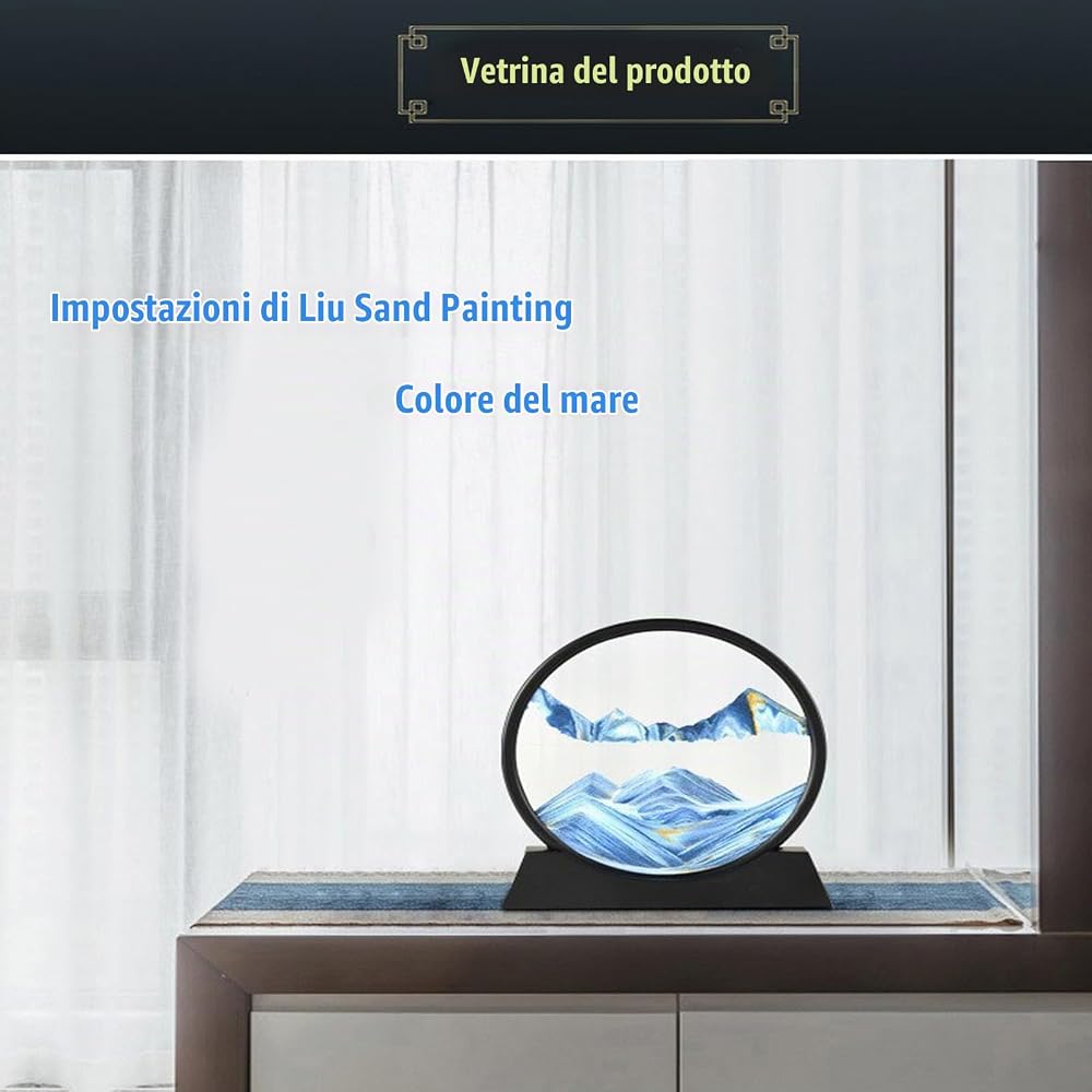 Clessidra 3D con sabbia colorata per casa e ufficio – foto 3