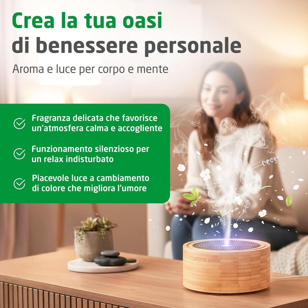 Diffusore ad ultrasuoni per oli essenziali con luce LED – foto 3