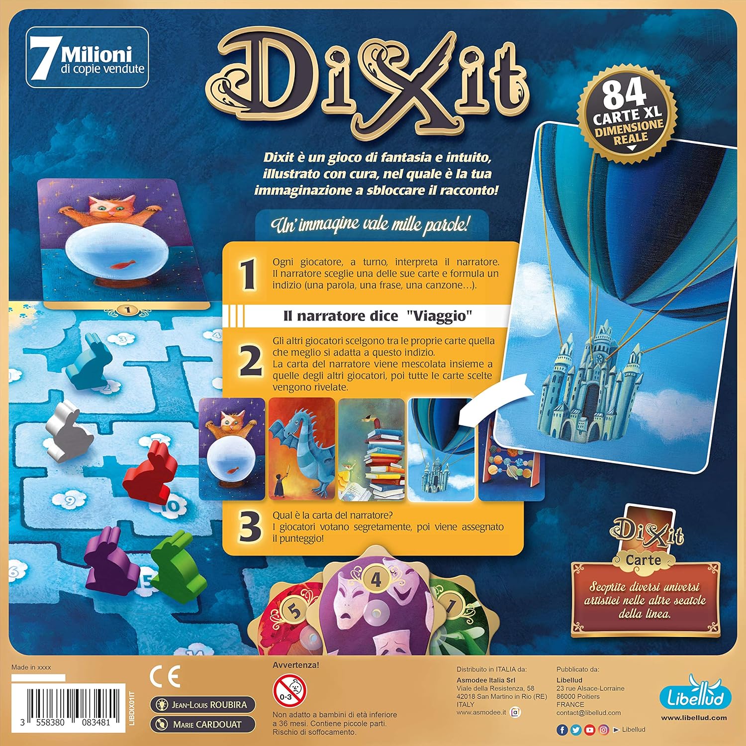 Gioco di carte illustrate che stimola la fantasia