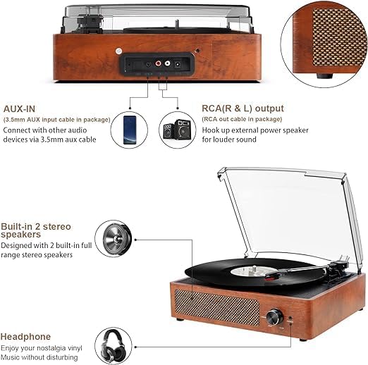 Giradischi compatto con Bluetooth – foto 3