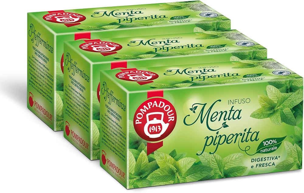 Infuso alla menta piperita, 60 filtri (3 confezioni da 20)