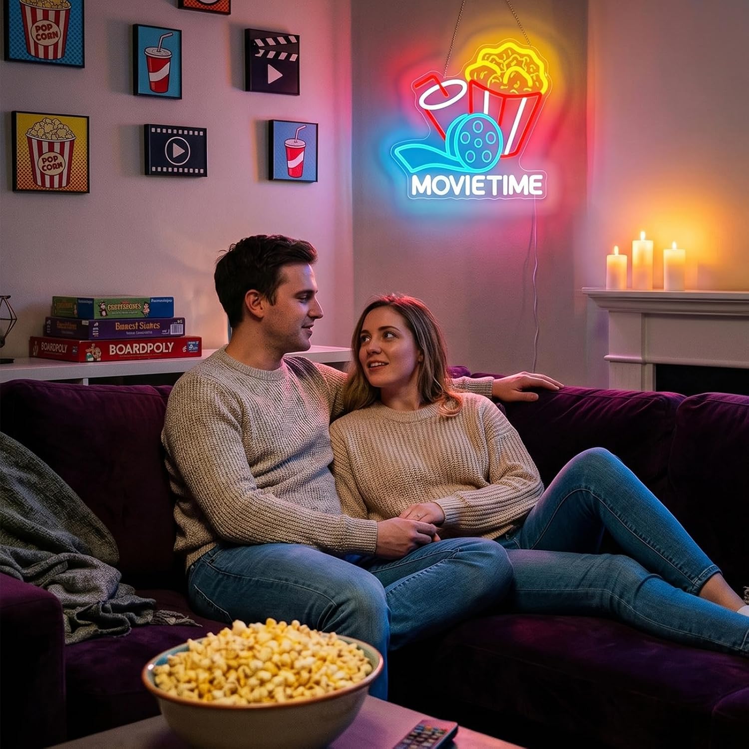 Insegna luminosa LED a tema cinema – foto 4