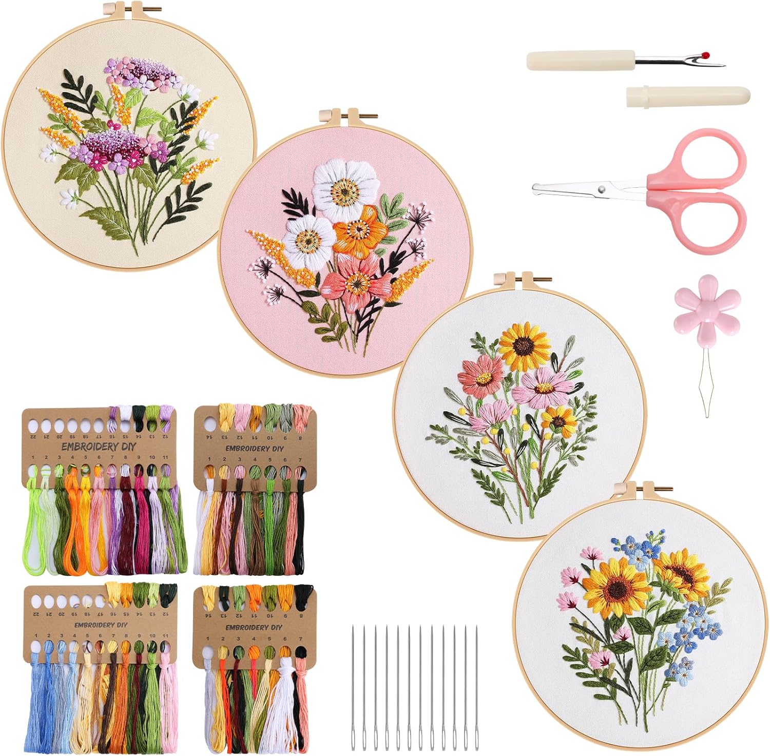 Kit ricamo per principianti con telaio – foto 5