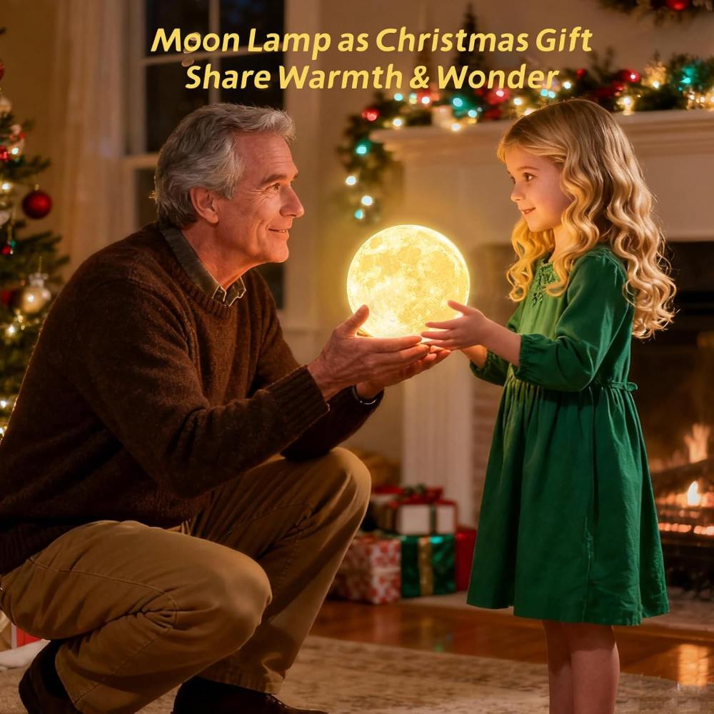 Lampada Luna 3D con luce regolabile – foto 3