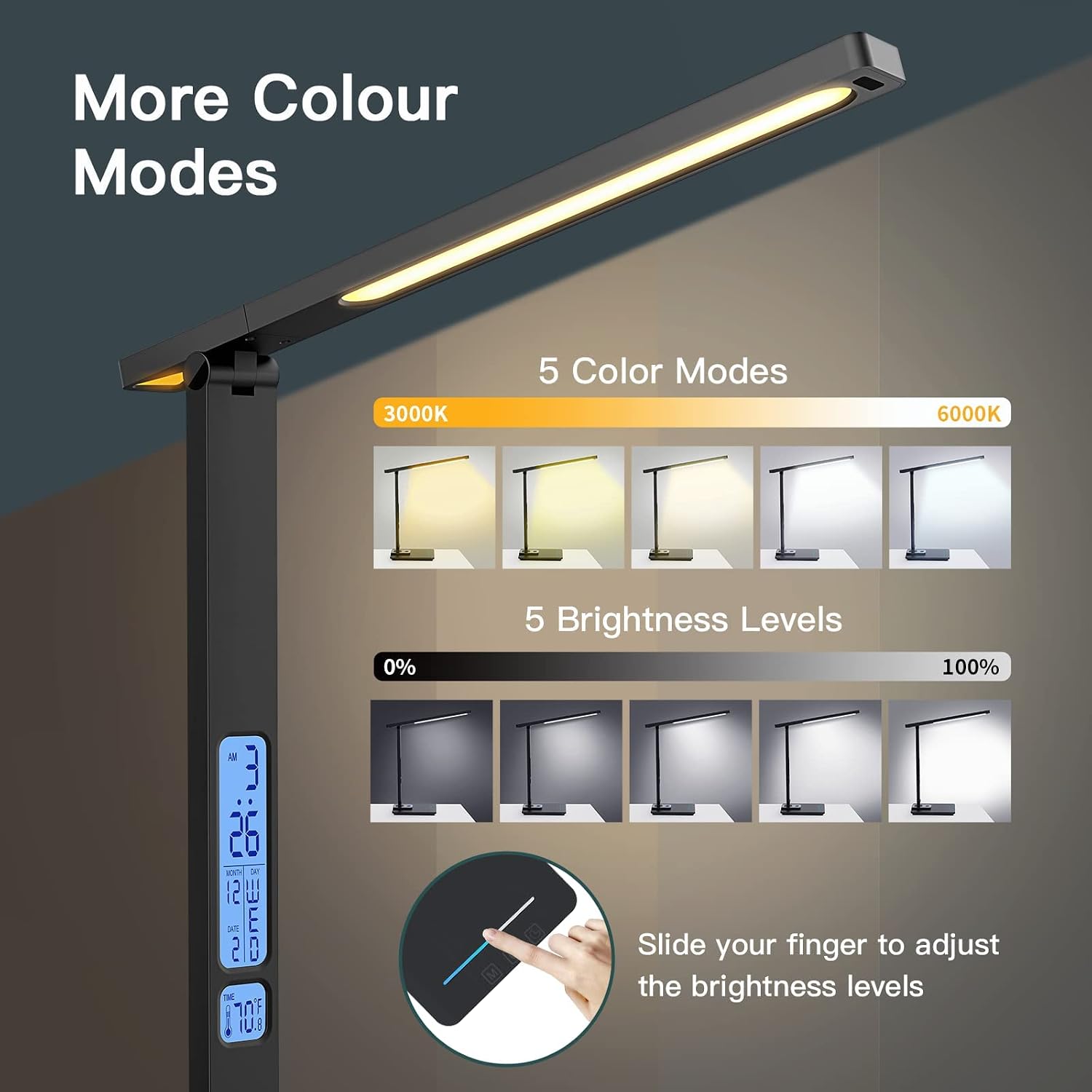 Lampada da scrivania LED con ricarica wireless