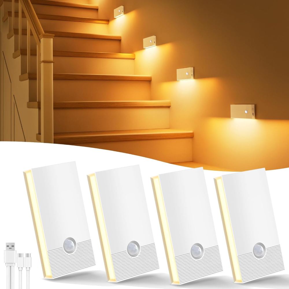 Set luci notturne LED con sensore di movimento