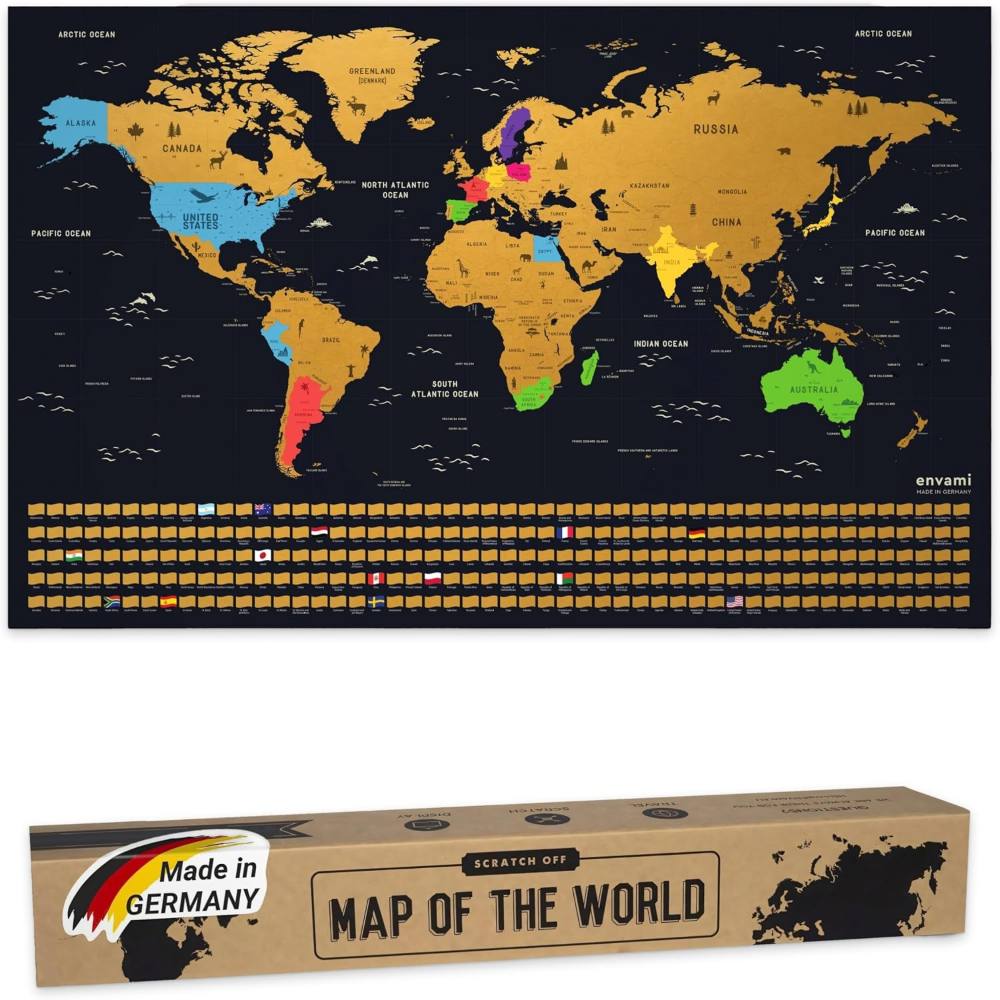Mappa del mondo da grattare