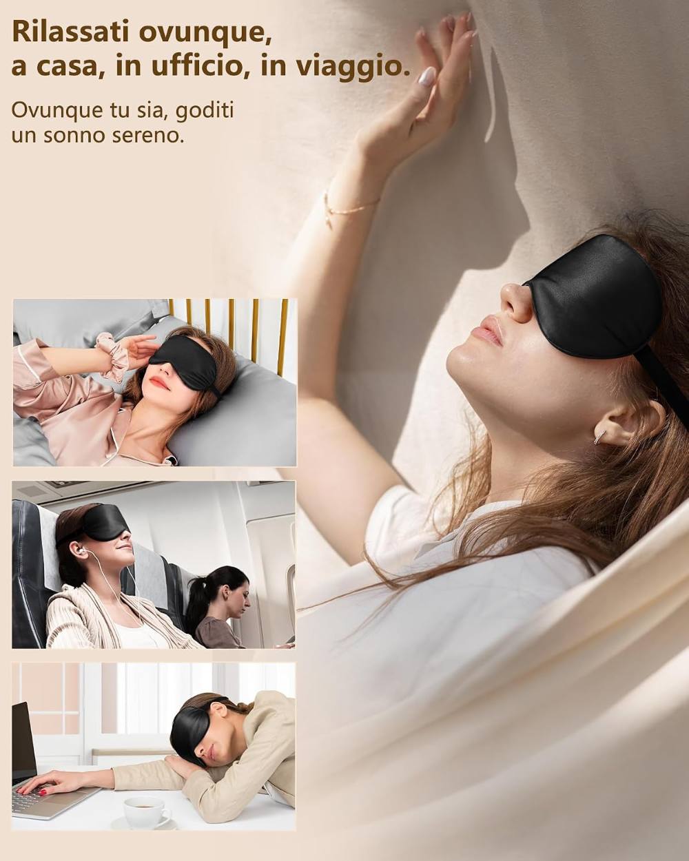 Mascherina per dormire 3D oscurante – foto 3
