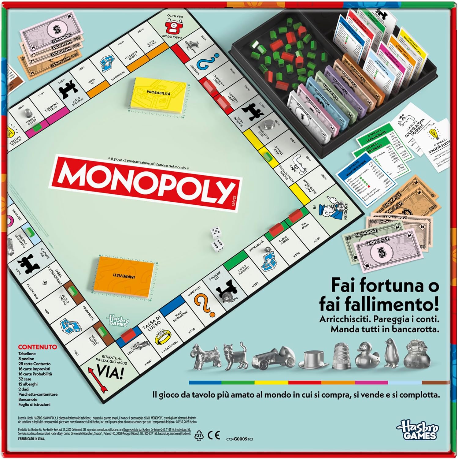 Monopoly Hasbro con vaschetta e pedine grandi – foto 7