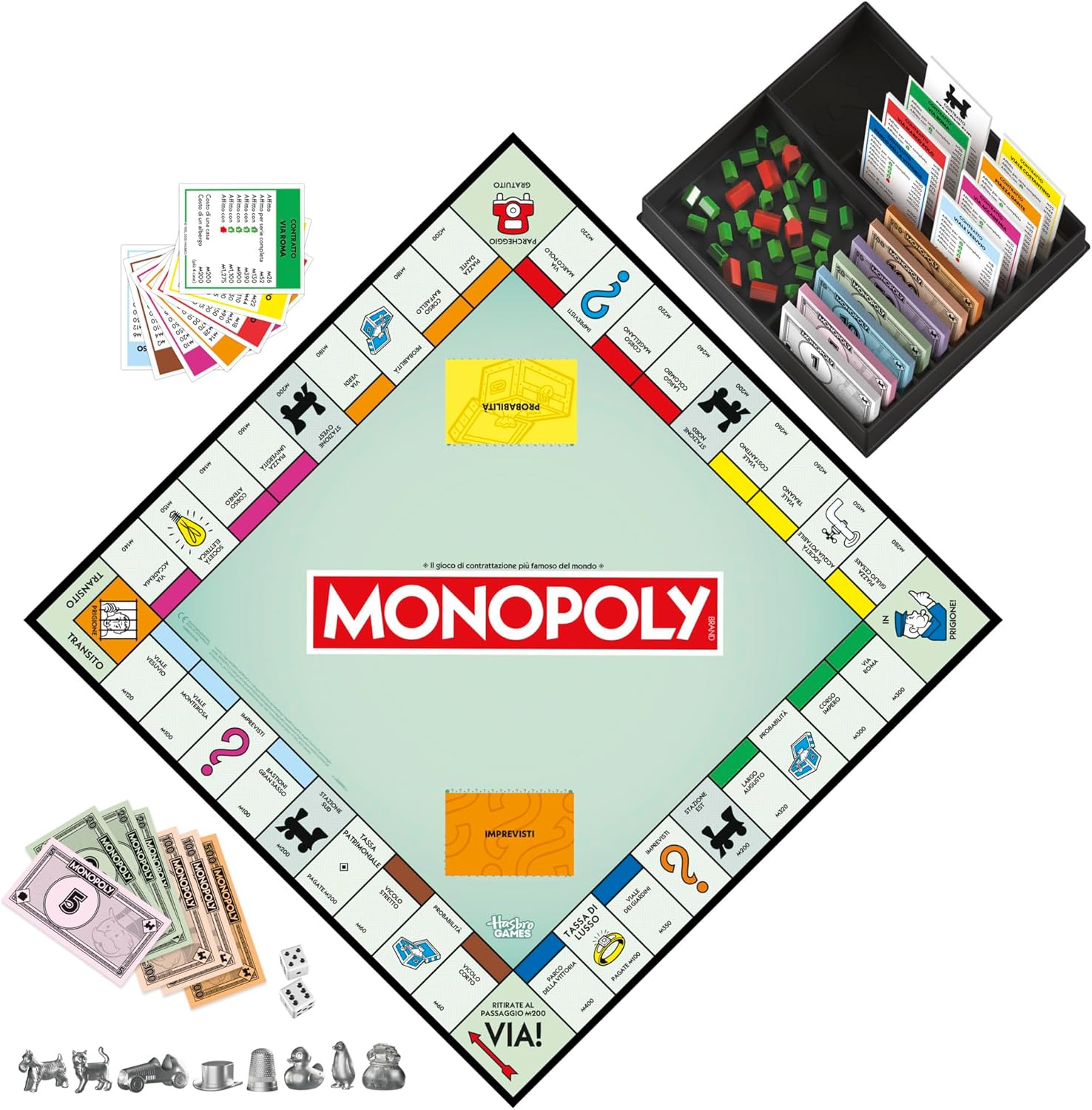 Monopoly Hasbro con vaschetta e pedine grandi – foto 4