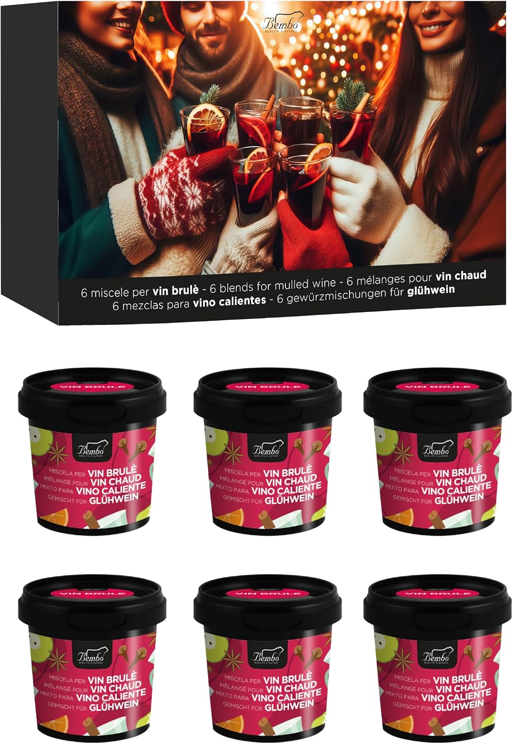 Kit vin brulé con spezie e bicchieri