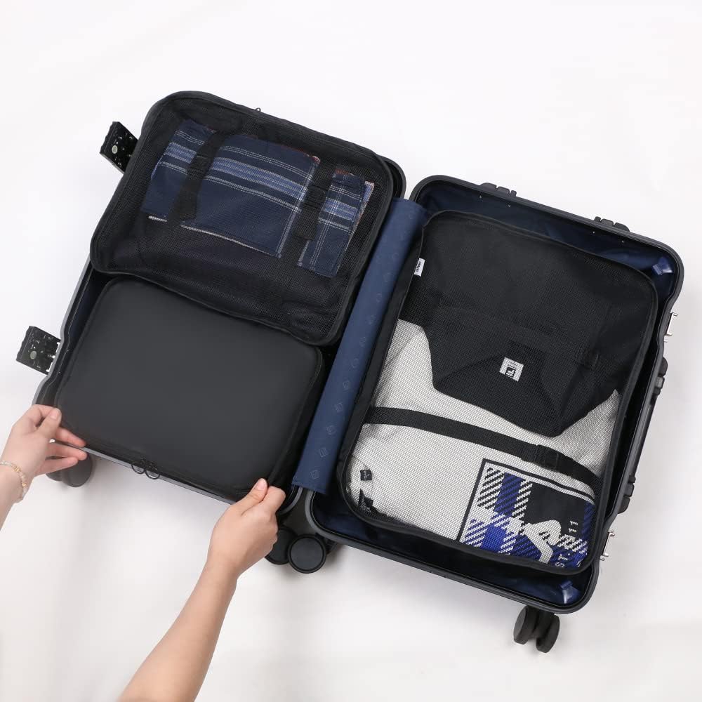 Set di organizer per valigia in tessuto
