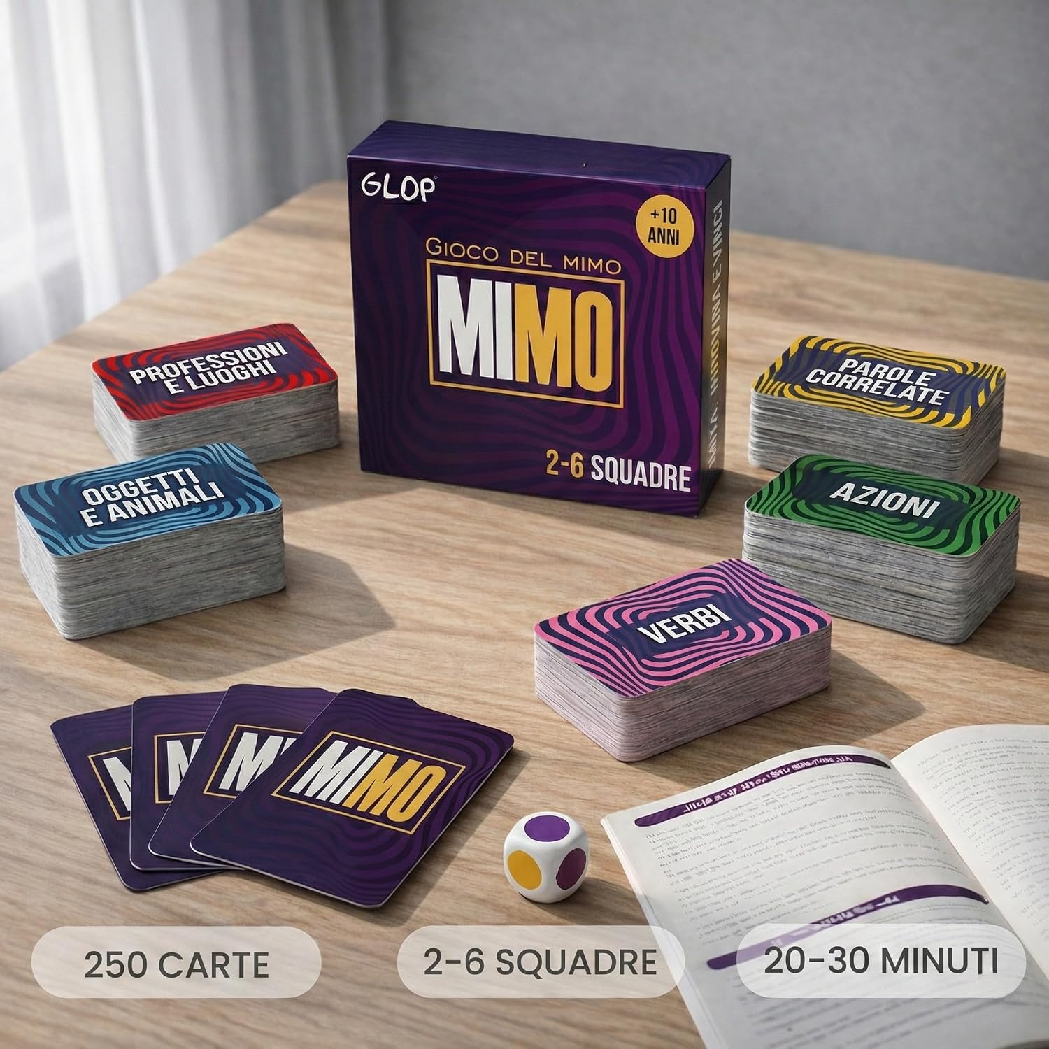 Gioco di società a squadre con disegni e mimi