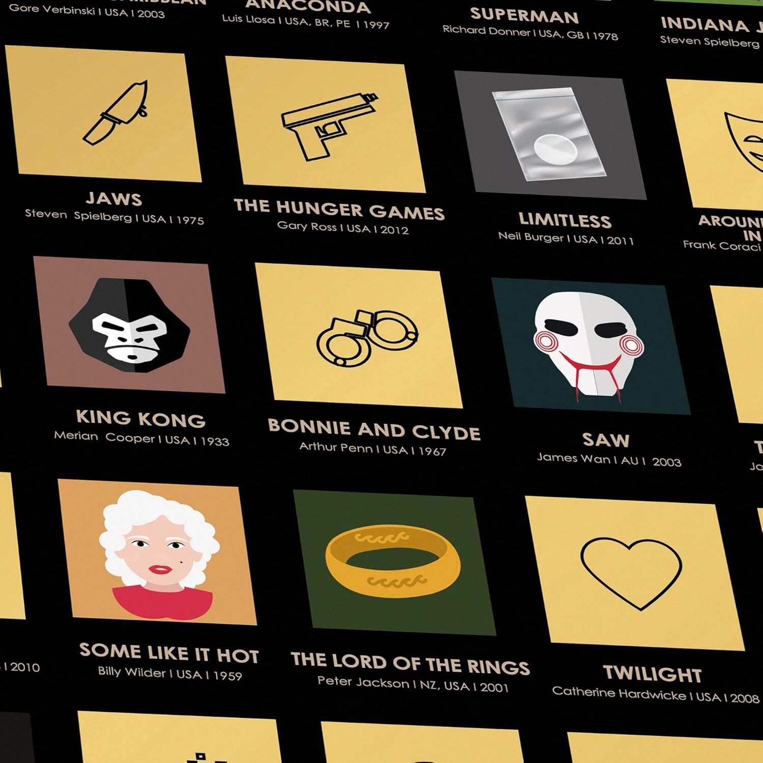Poster da grattare con serie TV o film da vedere