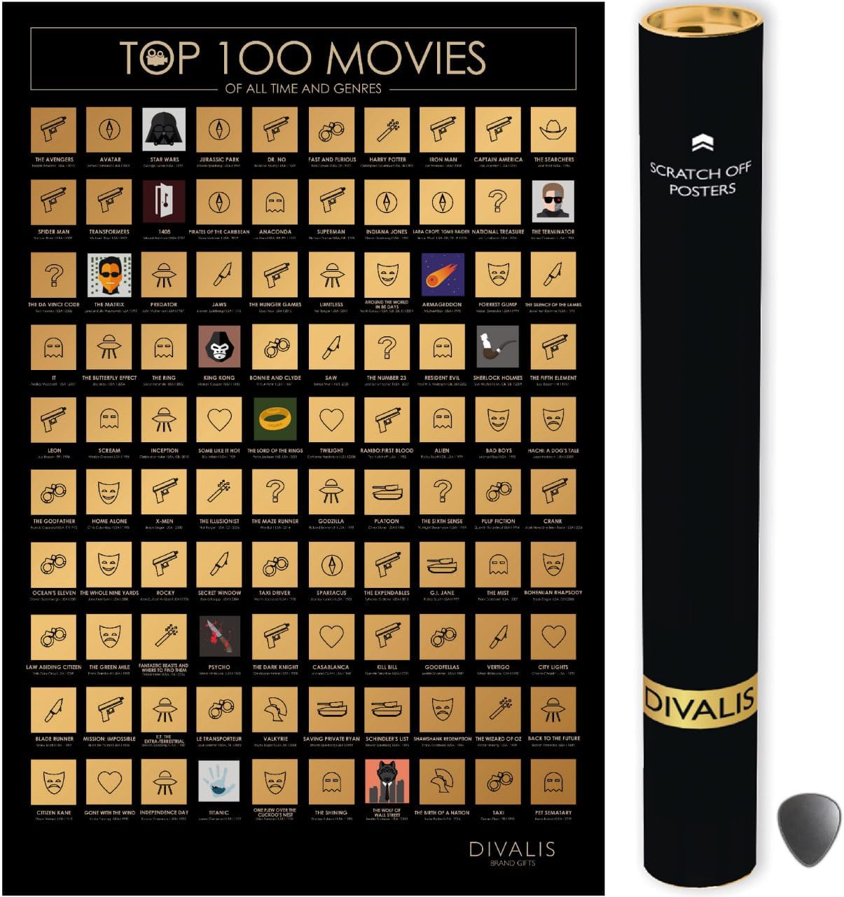 Poster da grattare con serie TV o film da vedere – foto 2