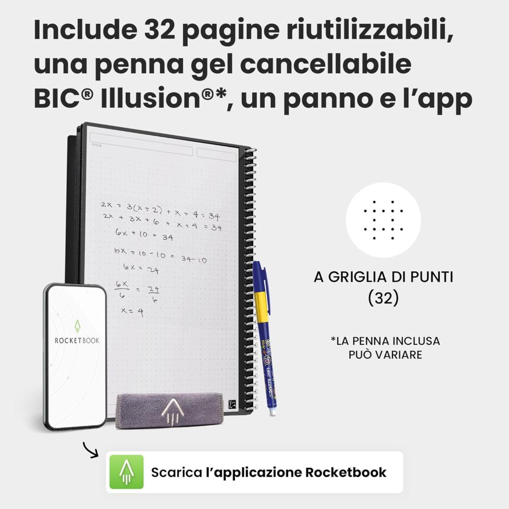 Rocketbook Core – taccuino smart riutilizzabile – foto 2