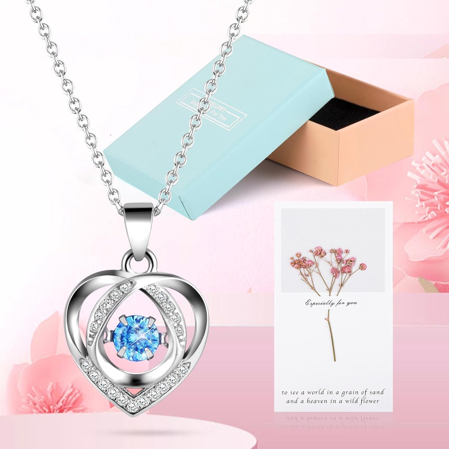 Rosa stabilizzata con collana e orsetto di rose – foto 2