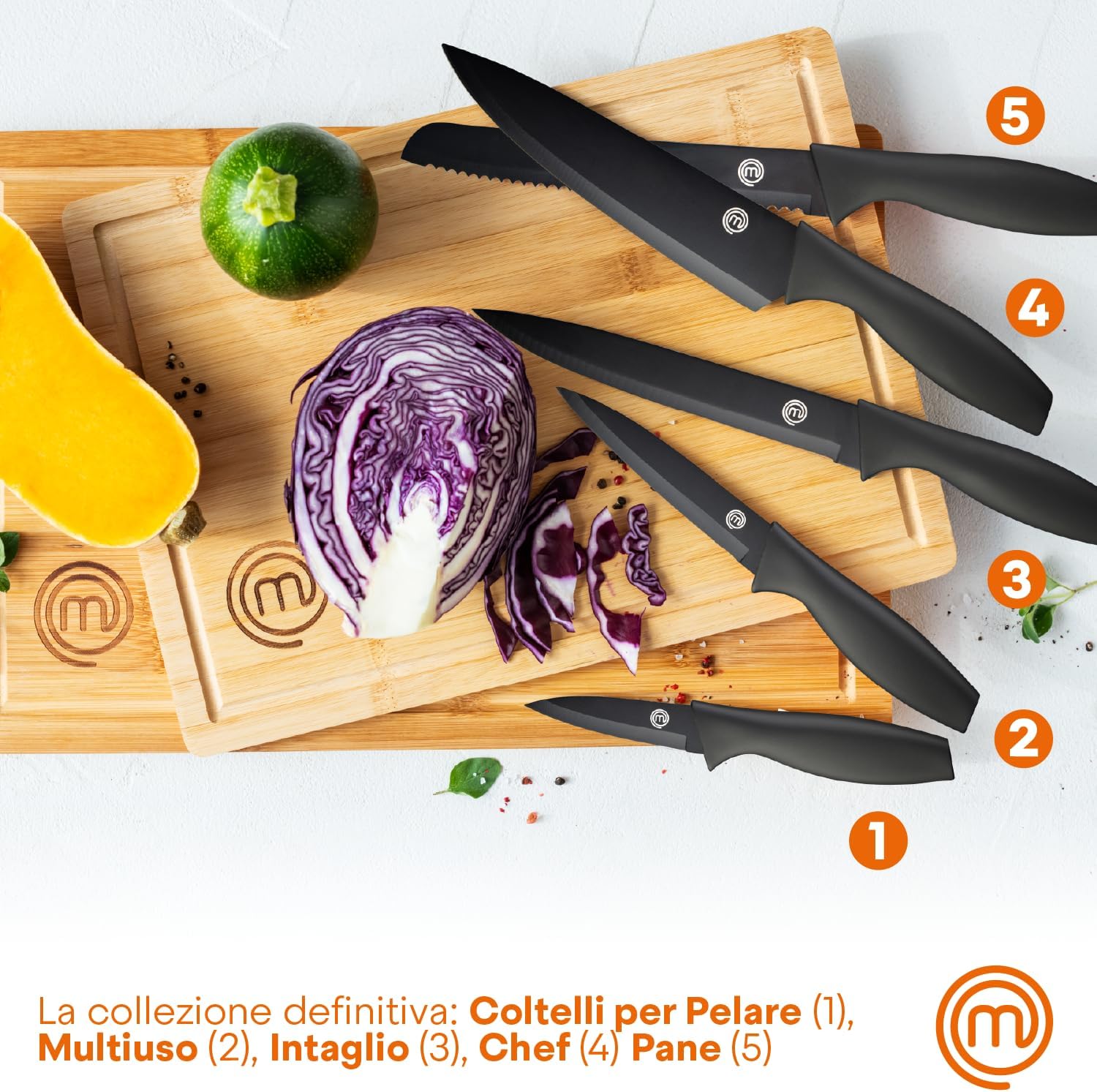 Set coltelli da cucina MasterChef con ceppo – foto 4