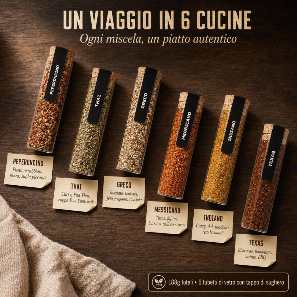 Set di spezie e sale aromatizzati da tutto il mondo – foto 4