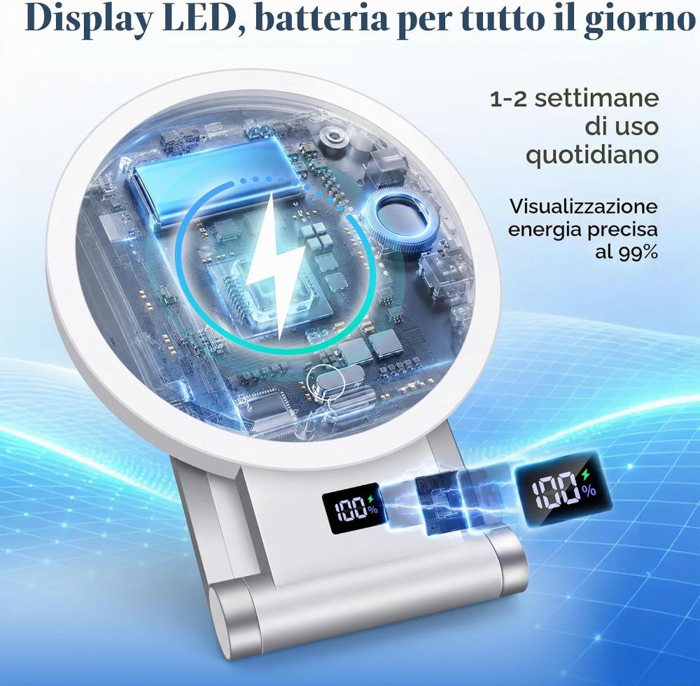 Specchio da trucco con luci LED e ingrandimento – foto 4