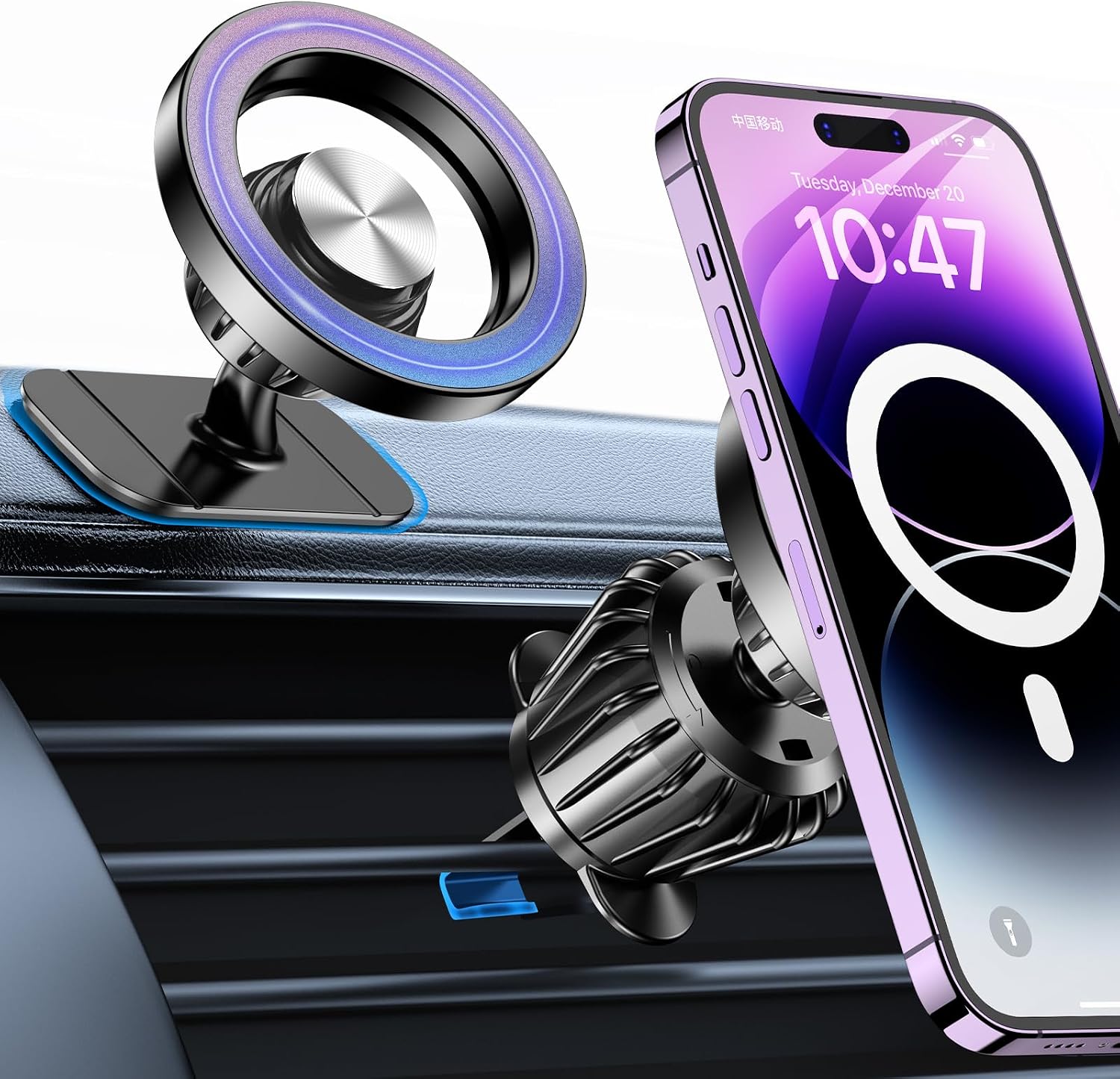 Supporto magnetico per smartphone da auto