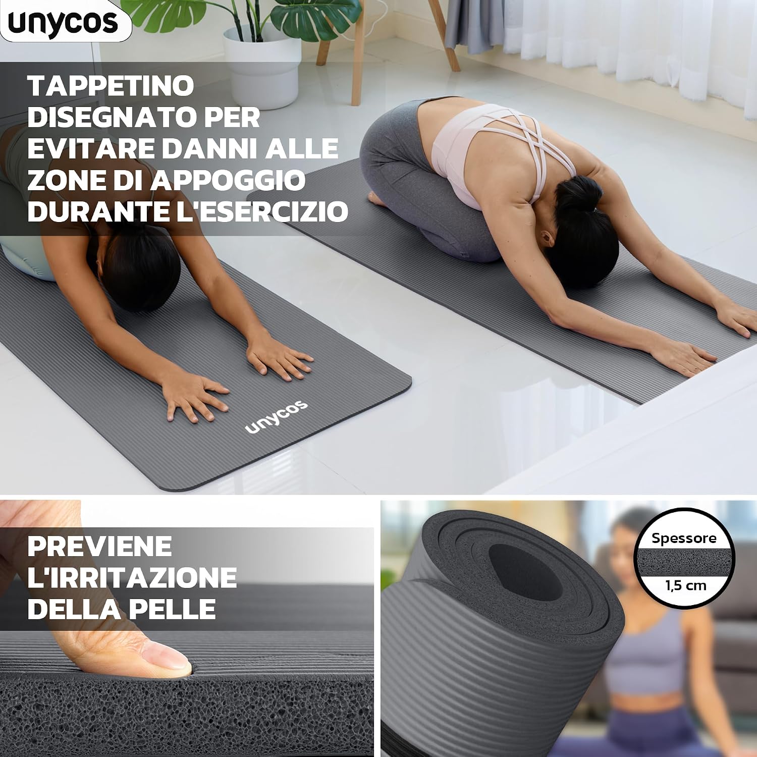 Tappetino da yoga antiscivolo con borsa – foto 4