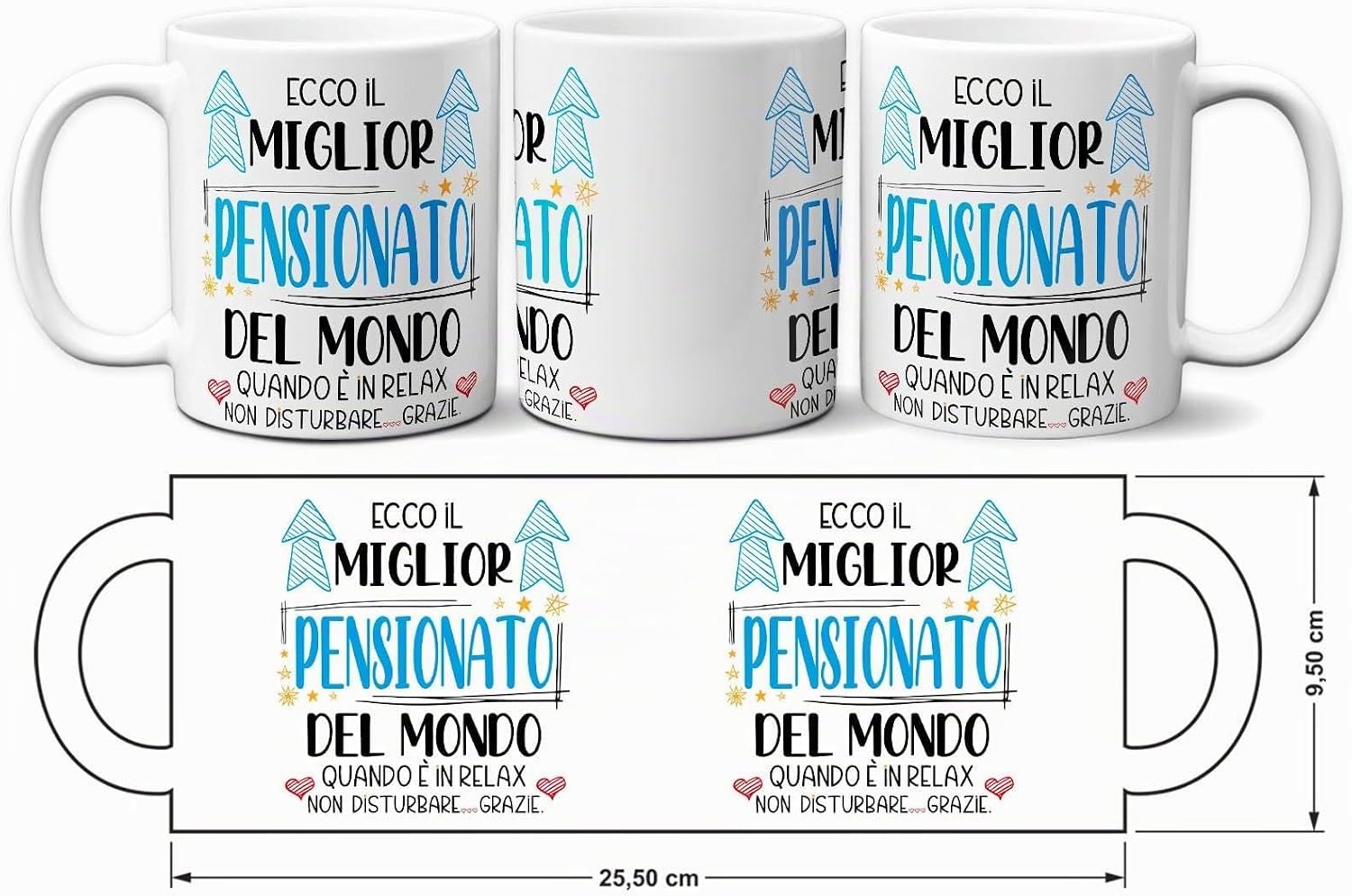 Tazza in ceramica per la pensione 400 ml – foto 2