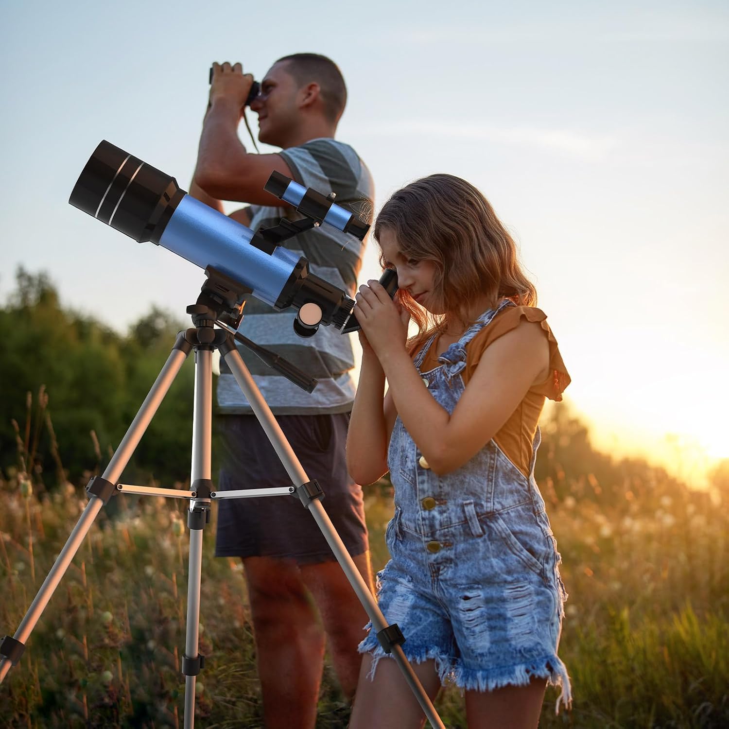Telescopio per principianti con treppiede