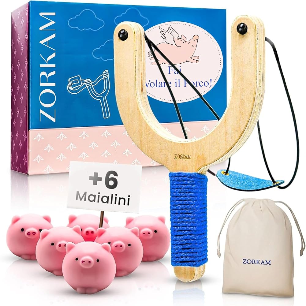 Tira stress con 6 maialini: gadget antistress da ufficio